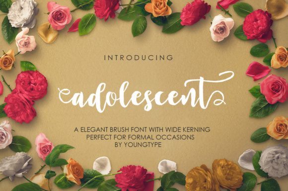 Adolescent: A Refined Script Font for Elegant Branding