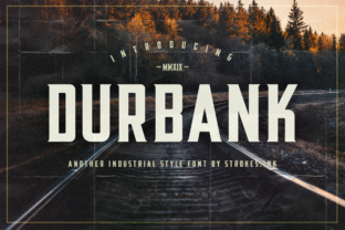 Discover Durbank: A Retro Industrial Font for Creative Projects