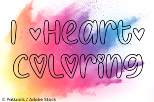 Discover the Charm of I Heart Coloring Font