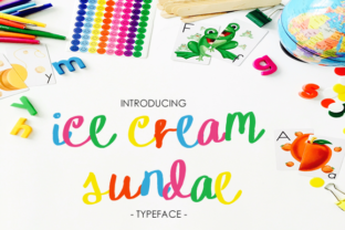 Ice Cream Sundae: A Whimsical Cursive Font for Makers