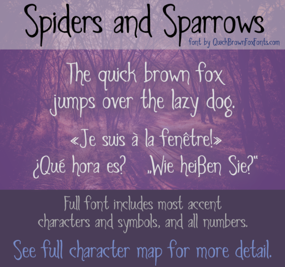 Spiders and Sparrows: A Playful, Gothic Font for Creative Campaigns